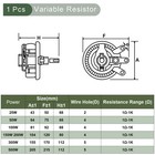 50w 50 Ohm Rheostat Ceramic Rheostat Adjustable Resistor High Power Wirewound