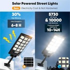 4pcs Solar Street Lights Outdoor 20000000lm Dusk To Dawn Led Motion Sensor Light