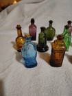 N o s  12 Vintage Taiwan wheaton Copies Miniature Glass Bottles W corks   Box