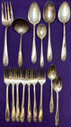 15 Pc 1950 Daffodil Silverplated Salad Forks   Serving Pieces 1847 Rogers Bros