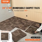 Vevor Carpet Tile Floor 24pcs Squares W padding Attached 20 x 20 mixed Brown