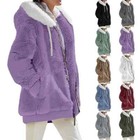 Jacket Coat Winter Parka Warm Women Hoodie Fuzzy Fleece Heated Plush Fur 20  Off