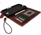 Genuine Vintage Leather Case For Motorola Nexus 6  Book Slim Wallet Cover Brown