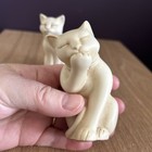 Eclipse Stone Casting  Wales  Pair Of Cats Ornament  Vintage 4    Tall