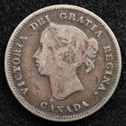 Canada 5 Cents 1885  Coin  Silver  Inv i358