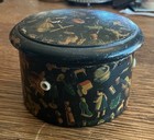 Antique Vintage Clark   Co Wooden Sewing Box For Hand Sewing  With Three Spools