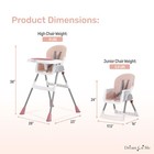 Dream On Me Portable 2-in-1 Tabletalk Pink High Chair  3 Adjustable Heights