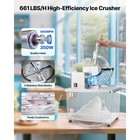 Uimoso Electric Ice Crusher Machine 661lbs h Forshaved Ice And Snow Cones silver