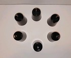 Vintage Black Glass Amethyst Libbey Shot Glasses Set Of 6 Tequila Vodka Whiskey