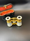 Antique Victorian E e  Bausch   Son Paris Opera Glasses W  Case Mother Of Pearl