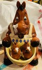Rare That   s Kooky Cartoon Horse Kookie Cookie Jar With Salt And Pepper Shakers