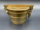 1850 German Antique Set X 8 Brass Apothecary Graduated Nesting Weights Lat Meter