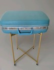 Vintage Samsonite Silhouette Blue Hardshell Luggage  Wedding Graduation Mcm 