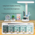 Led Desk Light Dimmable Bedside Reading Night Lamp Usb Rechargeable Eye-caring