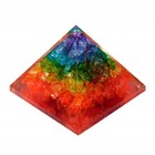 7 Chakra Multi Stone Crystal Orgone Pyramid For Reiki Healing   Protection