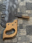 Vintage Antique 48  Perforated Tooth Crosscut Logging Saw Wood Handles Nice 