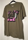 Blink-182 Neon Logo Tee Size Large Hot Topic Olive Green Graphic Band Shirt Nwt