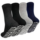  Non Slip Grip Socks - Non Skid Crew Grippy Socks For Men Women Anti Slip 