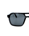 Retro Polarized Pilot Sunglasses Black Flat Top Double Bridge Driving Eyewear