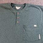 Rasco Fr Henley Pocket T-shirt Mens Xl Green Long Sleeve