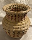 Vintage hand Made woven  Tan Color basket Vase heavy beautifully Made 