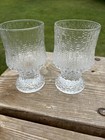 Pair Of 2 Vintage Iittala Ultima Thule Drinking Glasses Goblet Finland