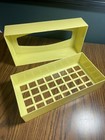 Vintage Rubbermaid Atomic Starburst Yellow Plastic Tissue Holder 2939  read Pics