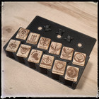 Wooden Ability Counter Set Compatible With Magic  mtg     Laser Engraved Set