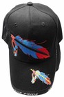 Native American Feather Beads Native Pride Indian Shadow Black Cap Cap642 Hat