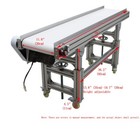 Food Grade Pu Belt Flat Conveyor Industrial Transport Equipment 59 x11 8  110v
