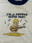 Vintage Elvis Presley Shirt Child Small Ringer T 60 s 70 s White Future Fan Spot