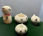 Vtg Holt Howard Cozy Kitten Misc  Lot Of 4   2 Shakers  1  Spice  1 Sugar No Lid