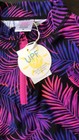 Rufflebutts Marine Glow Long Sleeve Zipper Rash Guard Purple Pink 5 Youth Nwt