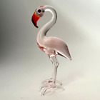 Murano Glass  Handcrafted Unique Lovely Pink Flamingo Figurine  Size 1