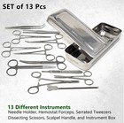 13x Military Field Minor Surgery Surgical Instruments Kit With Box-german Grade