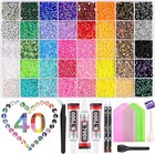Bedazzling Kit With Rhinestones  40000 Pcs 40 Colors 3mm Flatback Resin Jelly   
