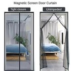 Magnetic Screen Door Mesh Curtain Durable Heavy Duty Mosquito Net Bug Hands Free