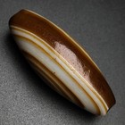 Tibetan Buddhism Agate Stripe Sky Eyes Dzi Bead Amulet Necklace Pendant G2519