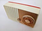 Philco Transistor Radio Pretty Red   White Color T45 126 Vintage 1950s Plays