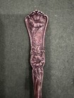 Vintage Wm A  Rogers Pat Apr 1706 Silver Plated Spoon Floral Handle Design 7   