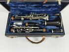 Antique Fernand Chapelain Et Cie Wood Clarinet In Case   Made In France     0456