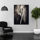 Elephant Canvas Wall Art  Elephant Face Photo Poster Print  Decorative Elephant