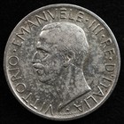 Italy 5 Lire 1928r  Coin  Silver  Inv d287