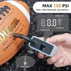 Rockbros Mini Bike Pump 150psi Portable Electric Pump W digital Pressure Gauge 