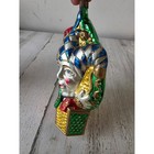 Vintage German Glass Jester Jack In The Box Gold Ornament Xmas Tree