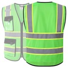 Jksafety Safety Vest For Men Women Hi Vis Reflective Vest Jk220 Green Large
