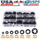 340 Piece Internal Teeth Star Lock Spring Quick Washer Push-in Quick Nut Set