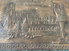 Vintage Copper Relief Wall Plaque Depicting The Greek Parthenon With A Trumpeter