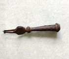 19c Antique Handmade Iron Spear End Original Old Collectible 10  Long I836