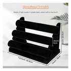 Ospnieek Velvet Bracelet Holder With 3 Tier Rack  Black Detachable Jewelry